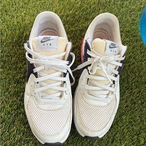 Nike White Mesh Sneakers with Black and Pink Accents